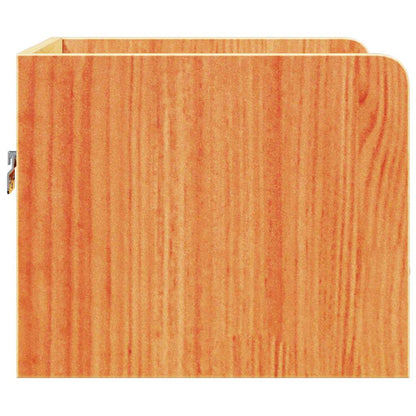 Bedside Table Wax brown 38 x 36 x 29.5 cm Solid pine wood