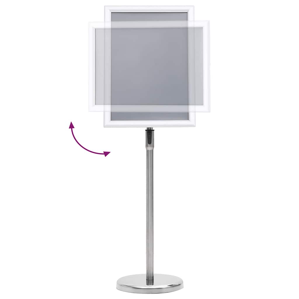 Poster Stands 2 pcs Silver 45 x 33 x 88 cm Aluminium alloy