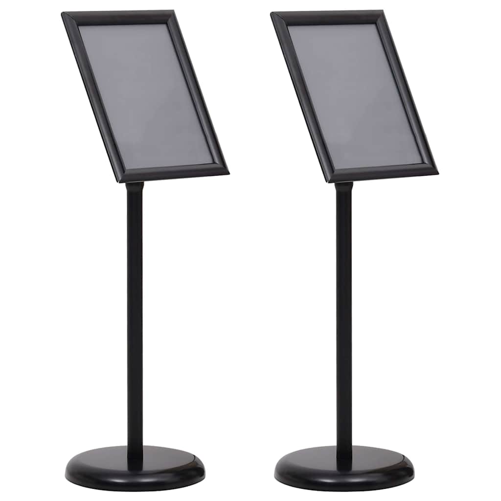 Poster Stands 2 pcs Black 32.5x 24 x 78 cm Aluminium alloy