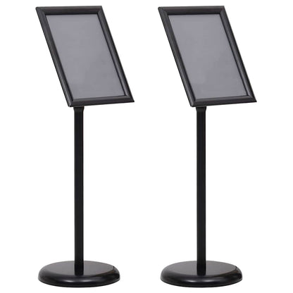 Poster Stands 2 pcs Black 32.5x 24 x 78 cm Aluminium alloy