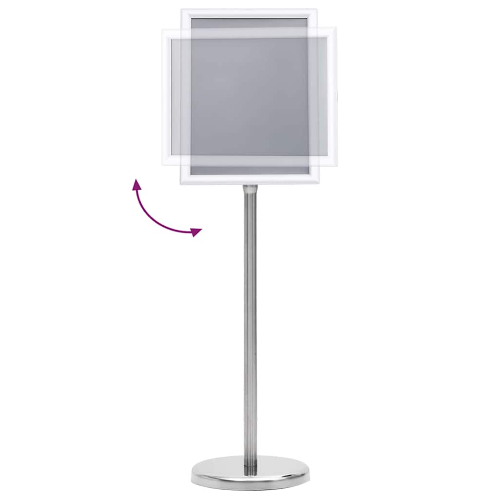Poster Stands 2 pcs Silver 32.5x 24 x 78 cm Aluminium alloy