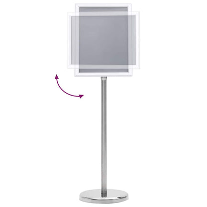 Poster Stands 2 pcs Silver 32.5x 24 x 78 cm Aluminium alloy