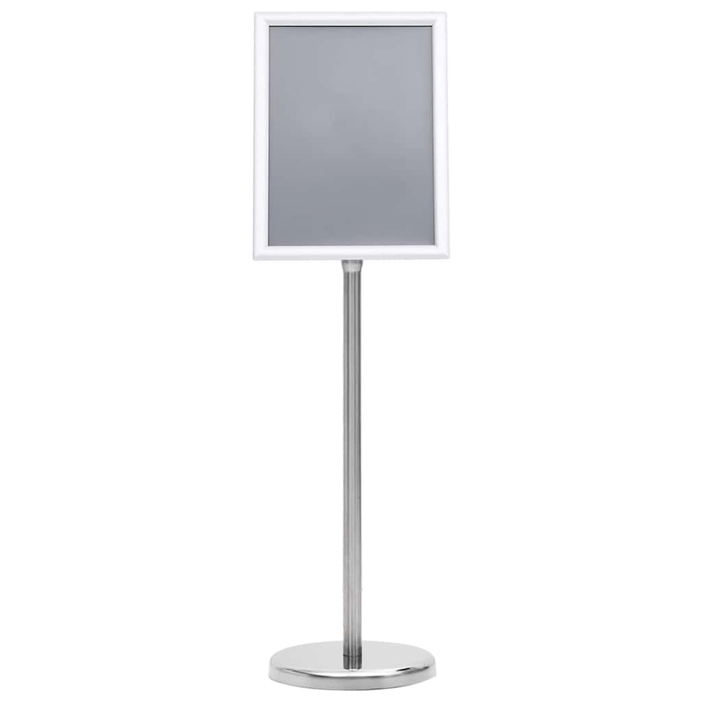 Poster Stands 2 pcs Silver 32.5x 24 x 78 cm Aluminium alloy