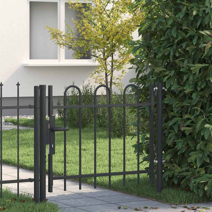 Fence Gate Grey 100 x 75 cm Powder coated steel