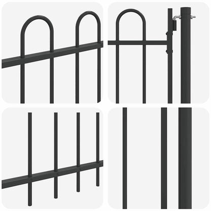 Fence Gate Grey 100 x 100 cm Powder coated steel