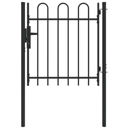 Fence Gate Grey 100 x 100 cm Powder coated steel
