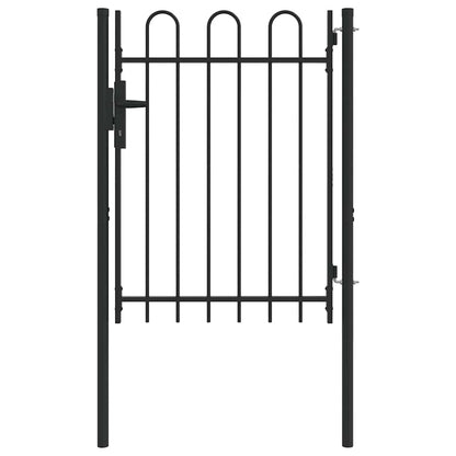 Fence Gate Grey 100 x 120 cm Powder coated steel