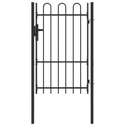 Fence Gate Grey 100 x 150 cm Powder coated steel