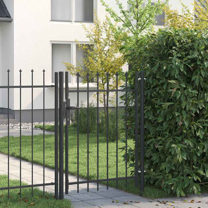 Fence Gate Grey 100 x 120 cm Powder coated steel