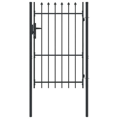 Fence Gate Grey 100 x 150 cm Powder coated steel