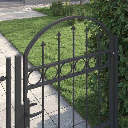 Fence Gate Grey 100 x 125 cm Powder-coated steel