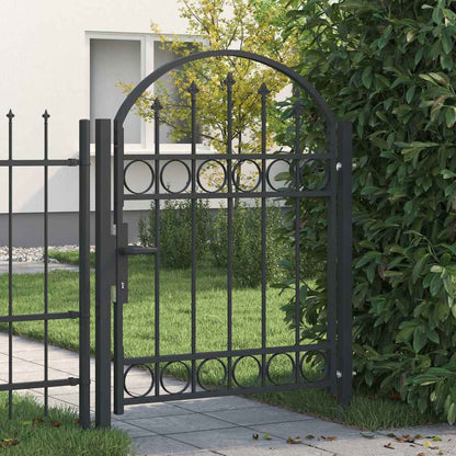 Fence Gate Grey 100 x 125 cm Powder-coated steel