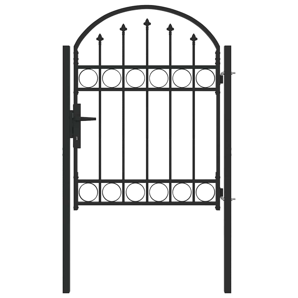 Fence Gate Grey 100 x 125 cm Powder-coated steel