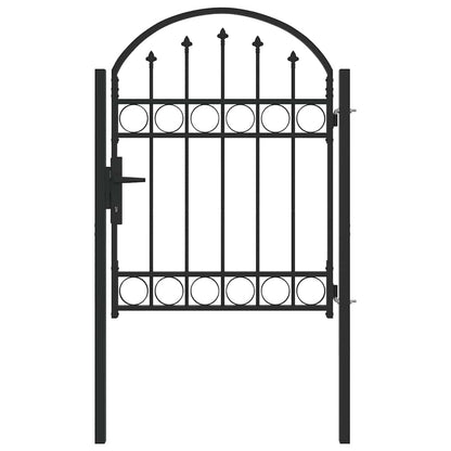 Fence Gate Grey 100 x 125 cm Powder-coated steel