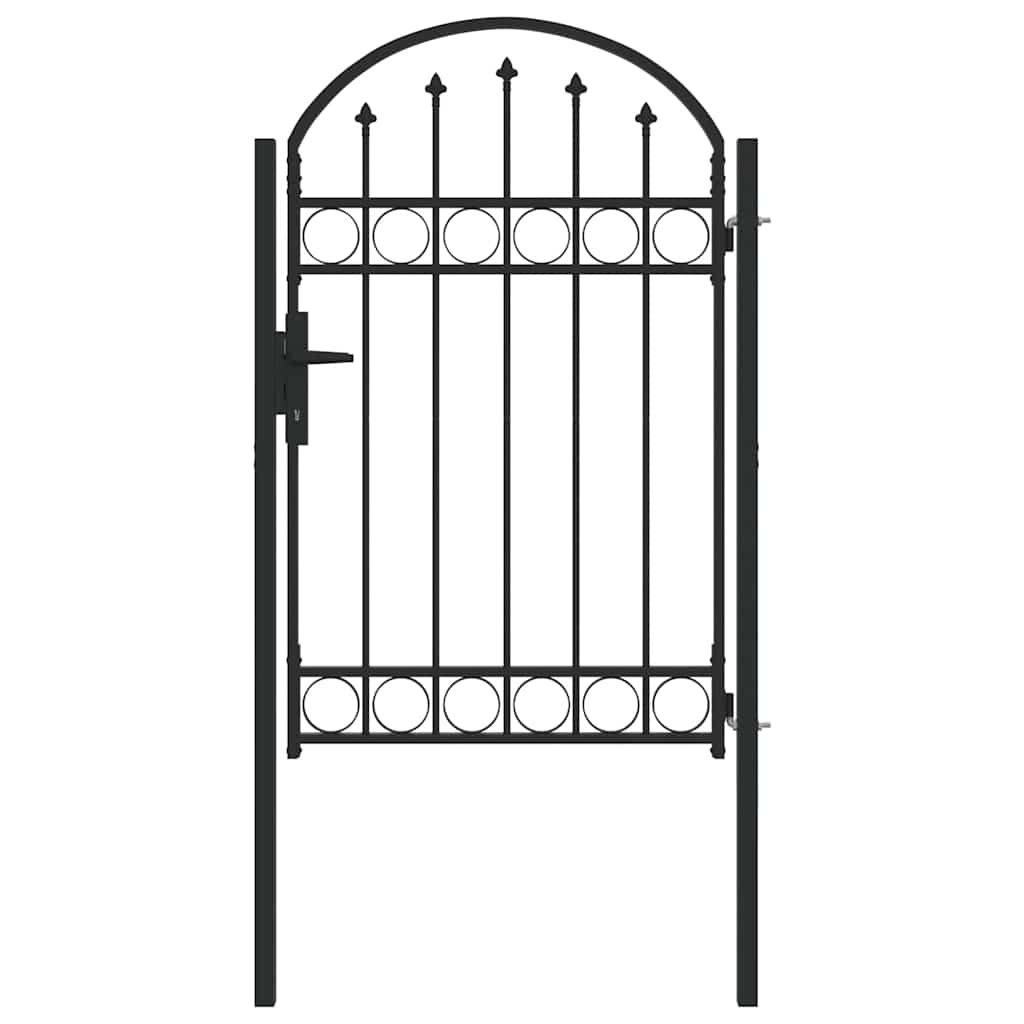 Fence Gate Grey 100 x 150 cm Powder-coated steel