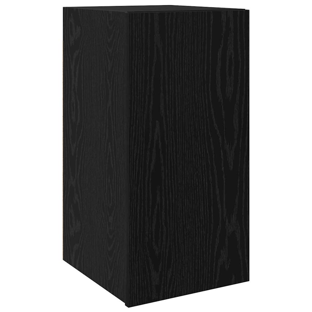 Wall TV Cabinet Black Oak 30.5 x 30 x 60 cm Engineered Wood