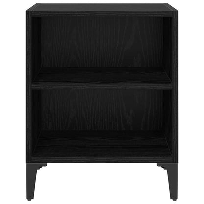 Bedside Cabinet Black oak 40 x 30 x 50 cm Engineered wood
