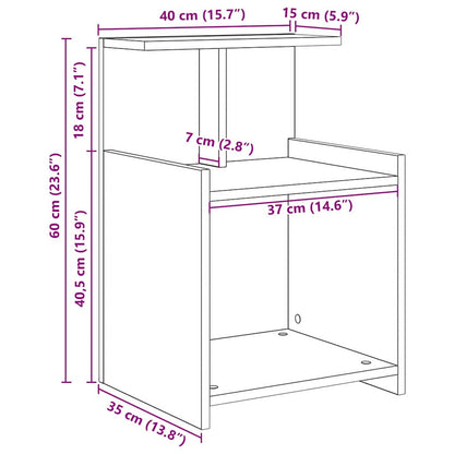 Bed Cabinet Old wood 40 x 35 x 60 cm Particle board