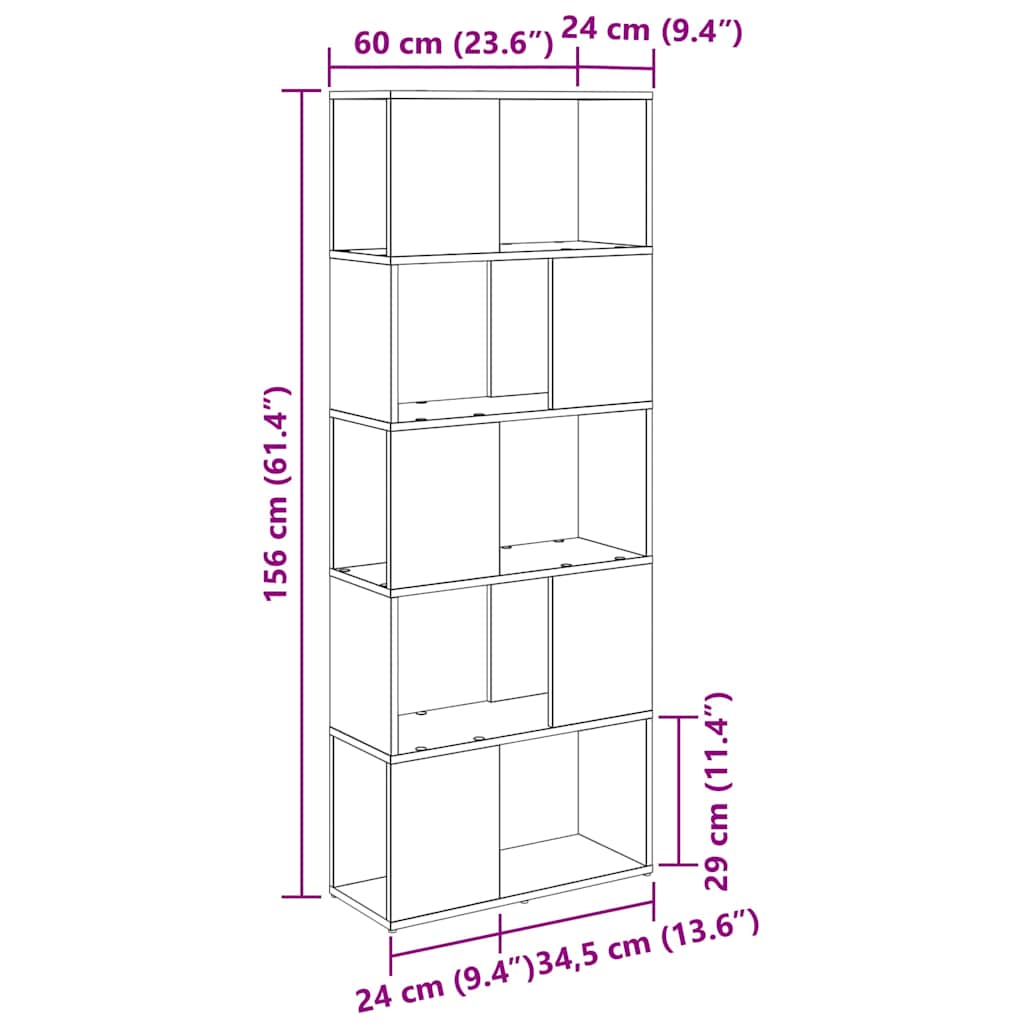 TV Cabinet Set Brown 60 x 24 x 156 cm Engineered Wood