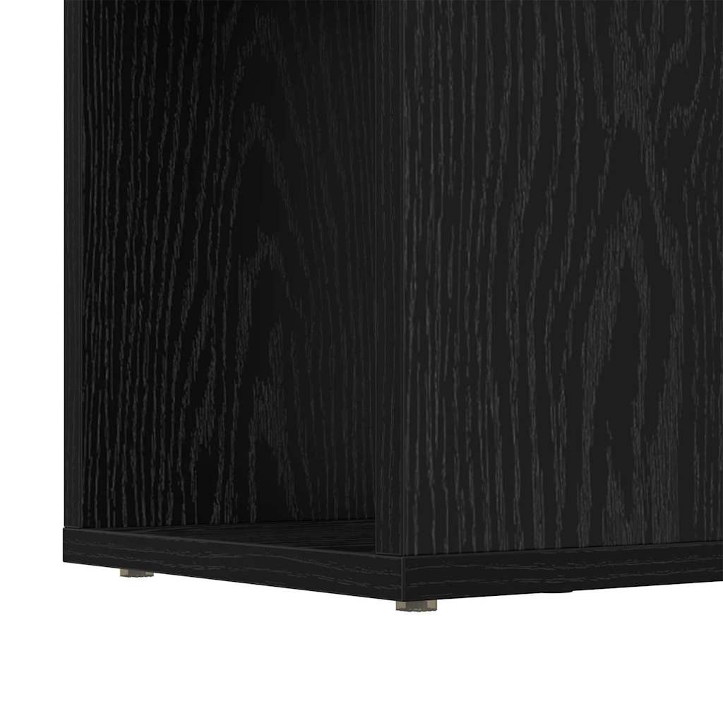 TV Cabinet Set Black 80 x 24 x 125 cm Engineered Wood