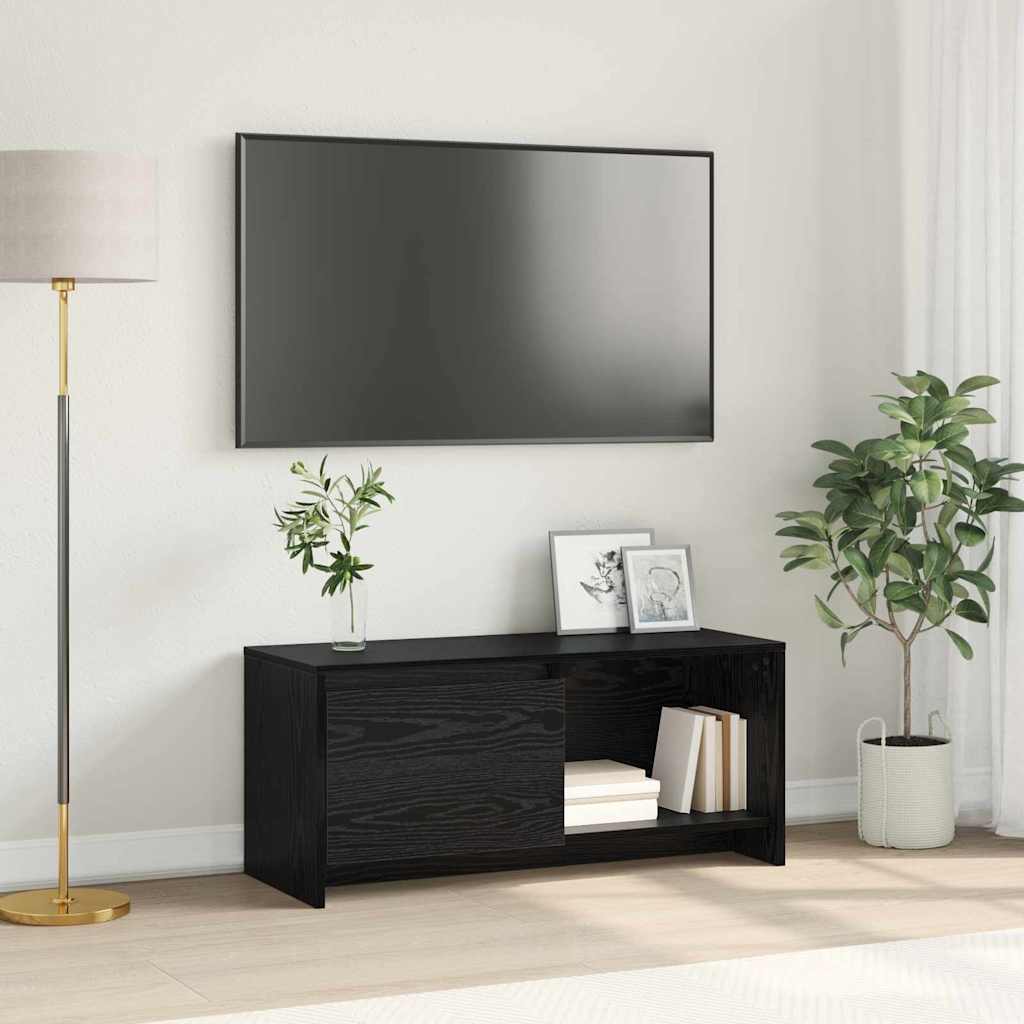 TV Cabinet Set Black Oak 90 x 35 x 40 cm Engineered Wood