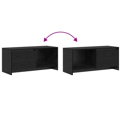 TV Cabinet Set Black Oak 90 x 35 x 40 cm Engineered Wood