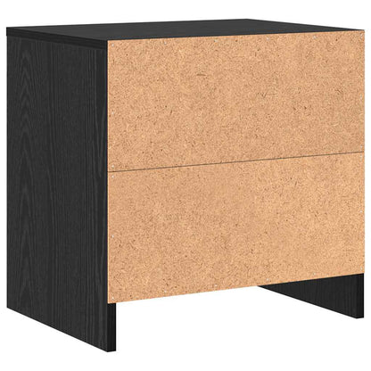 Bedside Cabinet Black oak 45 x 34 x 44.5 cm Engineered wood