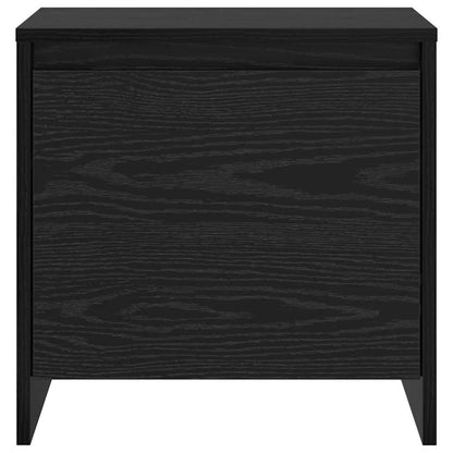 Bedside Cabinet Black oak 45 x 34 x 44.5 cm Engineered wood
