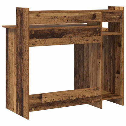 Desk with Desk Lamps Old wood 97 x 45 x 90 cm Engineered wood