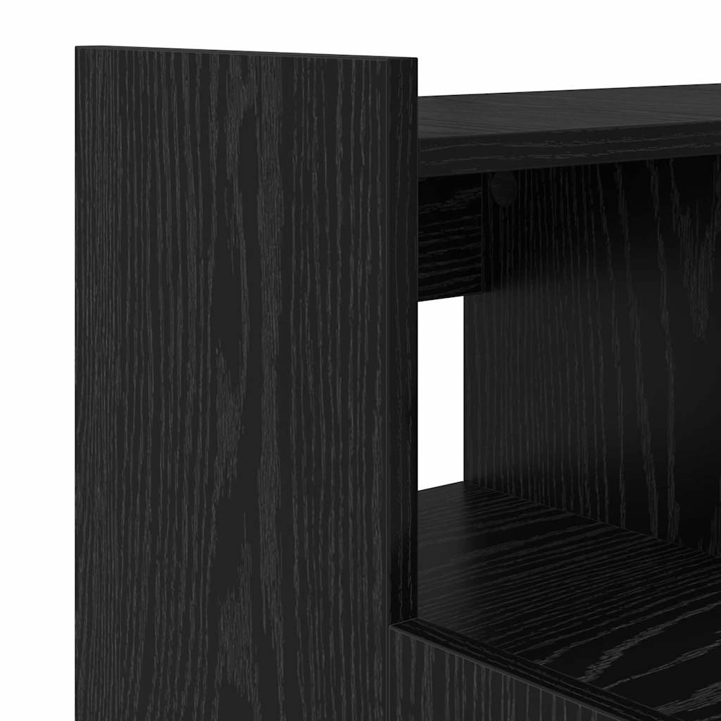 Desk with Desk Lamps Black oak 97 x 45 x 90 cm Engineered wood