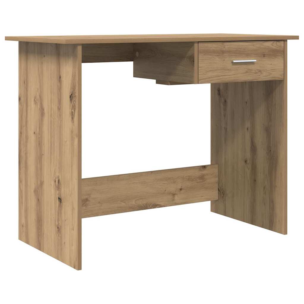 Desk with Drawer Artisan oak 100 x 50 x 76 cm Engineered wood