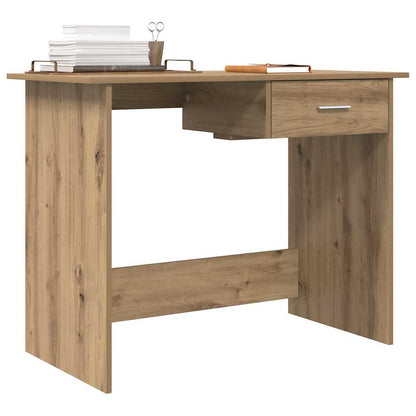 Desk with Drawer Artisan oak 100 x 50 x 76 cm Engineered wood