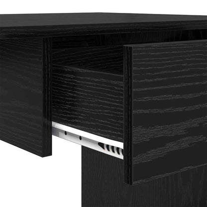 Desk with Drawer Black oak 100 x 50 x 76 cm Engineered wood