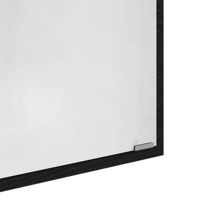 LED Bathroom Mirror Black Oak 40 x 37 x 8.5 cm Engineered Wood
