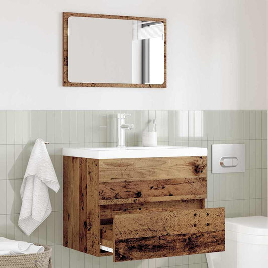 Bathroom Furniture Set 2 pcs Old Wood 57 x 37 x 45 cm