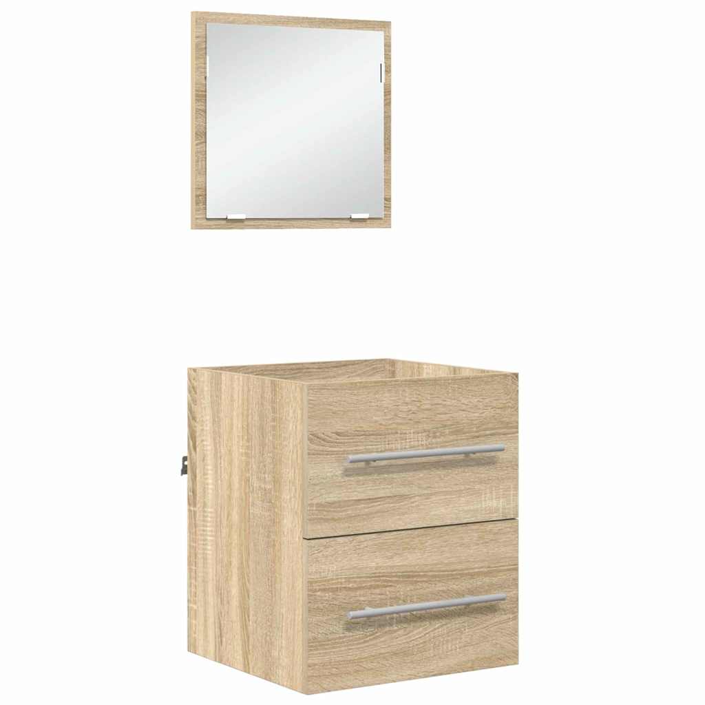 Bathroom Furniture Set with Drawer Brown 41 x 38.5 x 48 cm