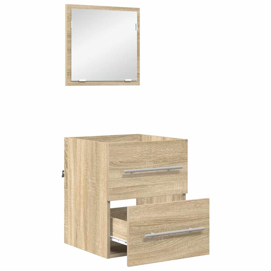 Bathroom Furniture Set with Drawer Brown 41 x 38.5 x 48 cm