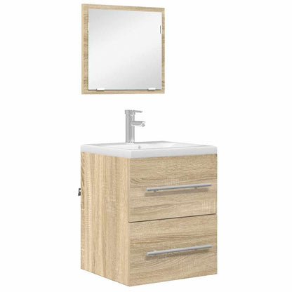 Bathroom Furniture Set with Drawer Brown 41 x 38.5 x 48 cm
