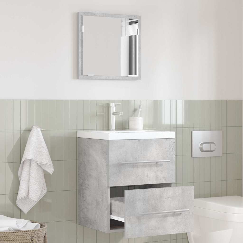 Bathroom Furniture Set with Drawer Grey 41 x 38.5 x 48 cm