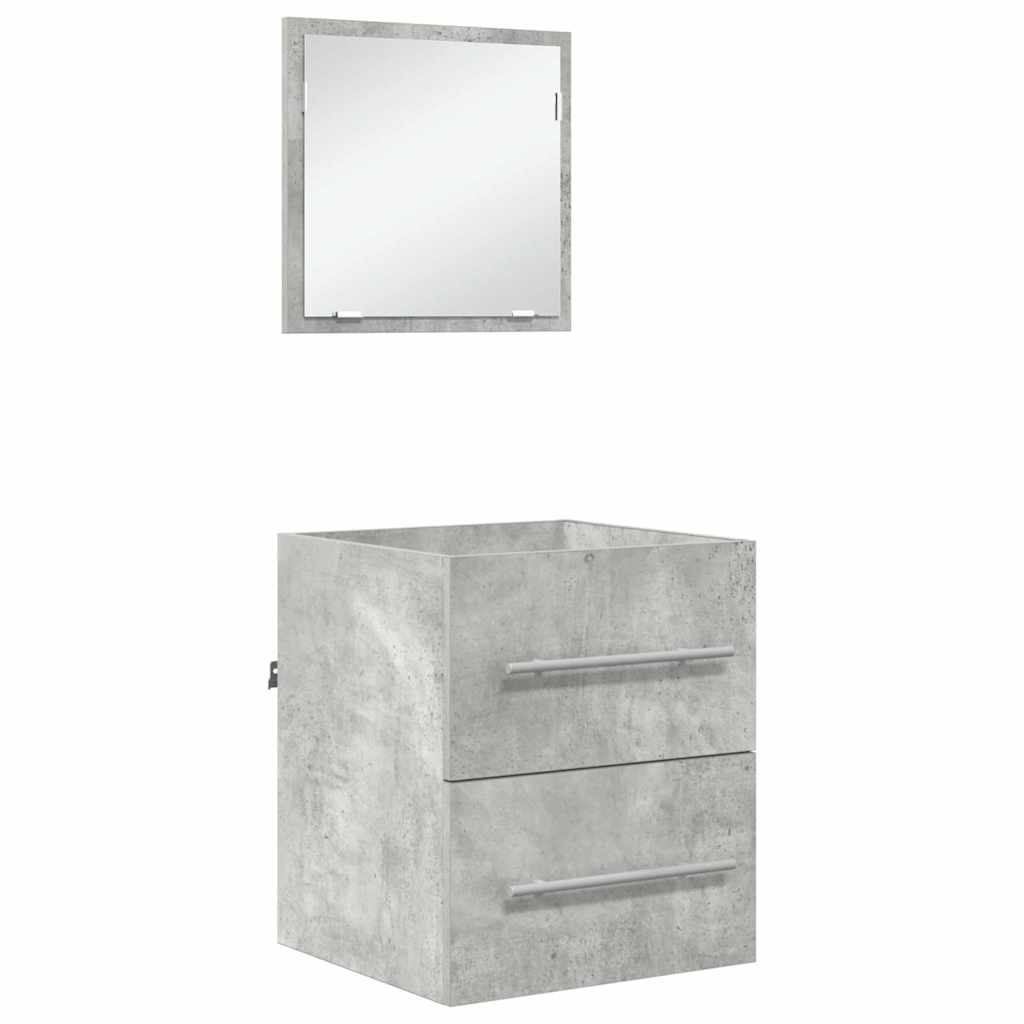Bathroom Furniture Set with Drawer Grey 41 x 38.5 x 48 cm