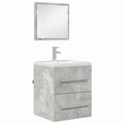 Bathroom Furniture Set with Drawer Grey 41 x 38.5 x 48 cm