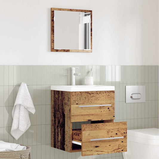 Bathroom Furniture Set with Drawer Brown 41 x 38.5 x 48 cm