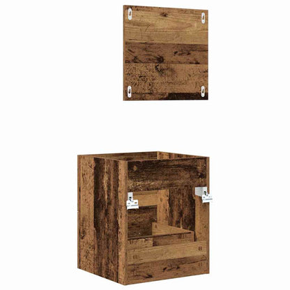 Bathroom Furniture Set with Drawer Brown 41 x 38.5 x 48 cm