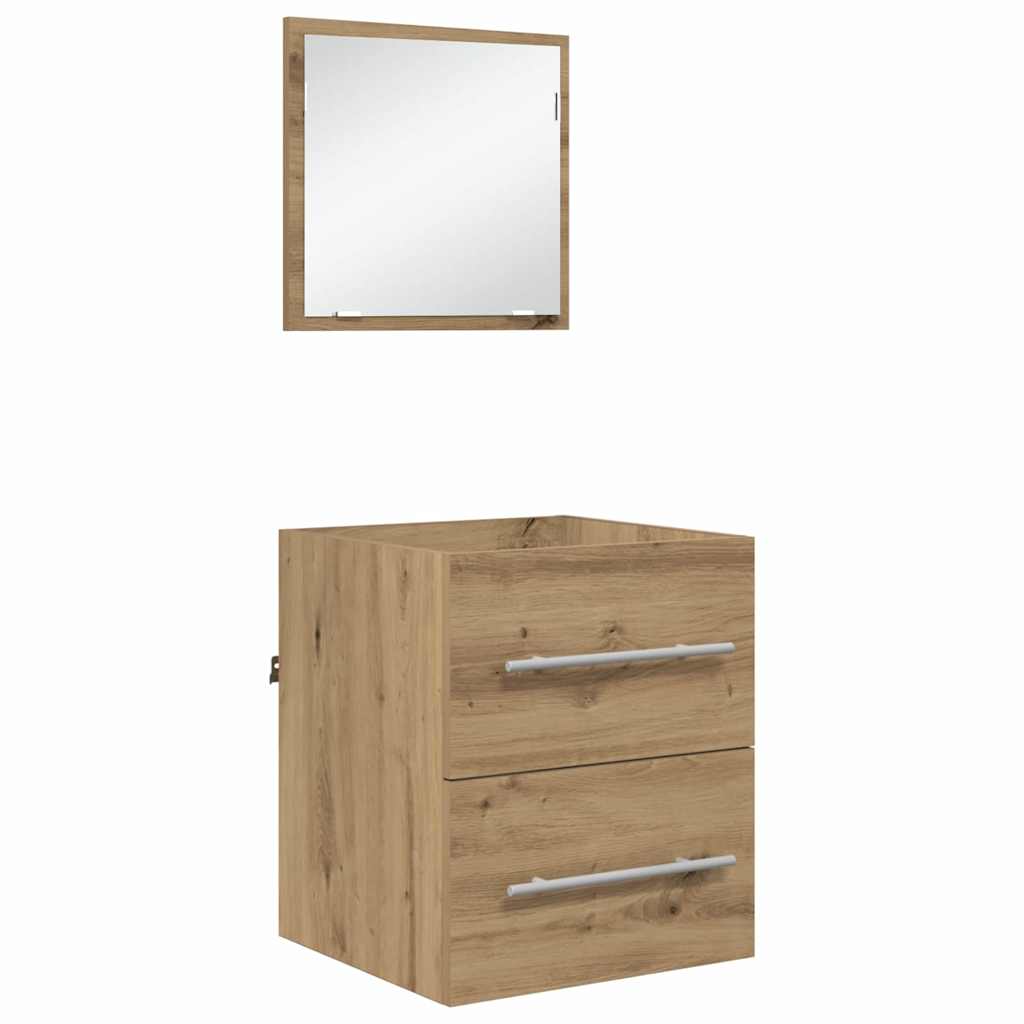 Bathroom Furniture Set with Drawer Brown 41 x 38.5 x 48 cm