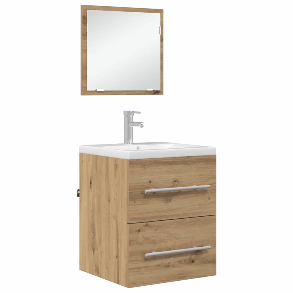 Bathroom Furniture Set with Drawer Brown 41 x 38.5 x 48 cm