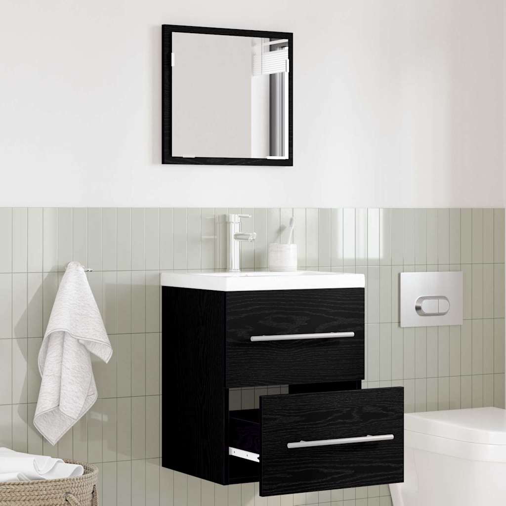 Bathroom Furniture Set with Drawer Black 41 x 38.5 x 48 cm