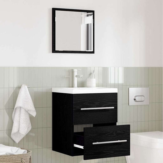 Bathroom Furniture Set with Drawer Black 41 x 38.5 x 48 cm