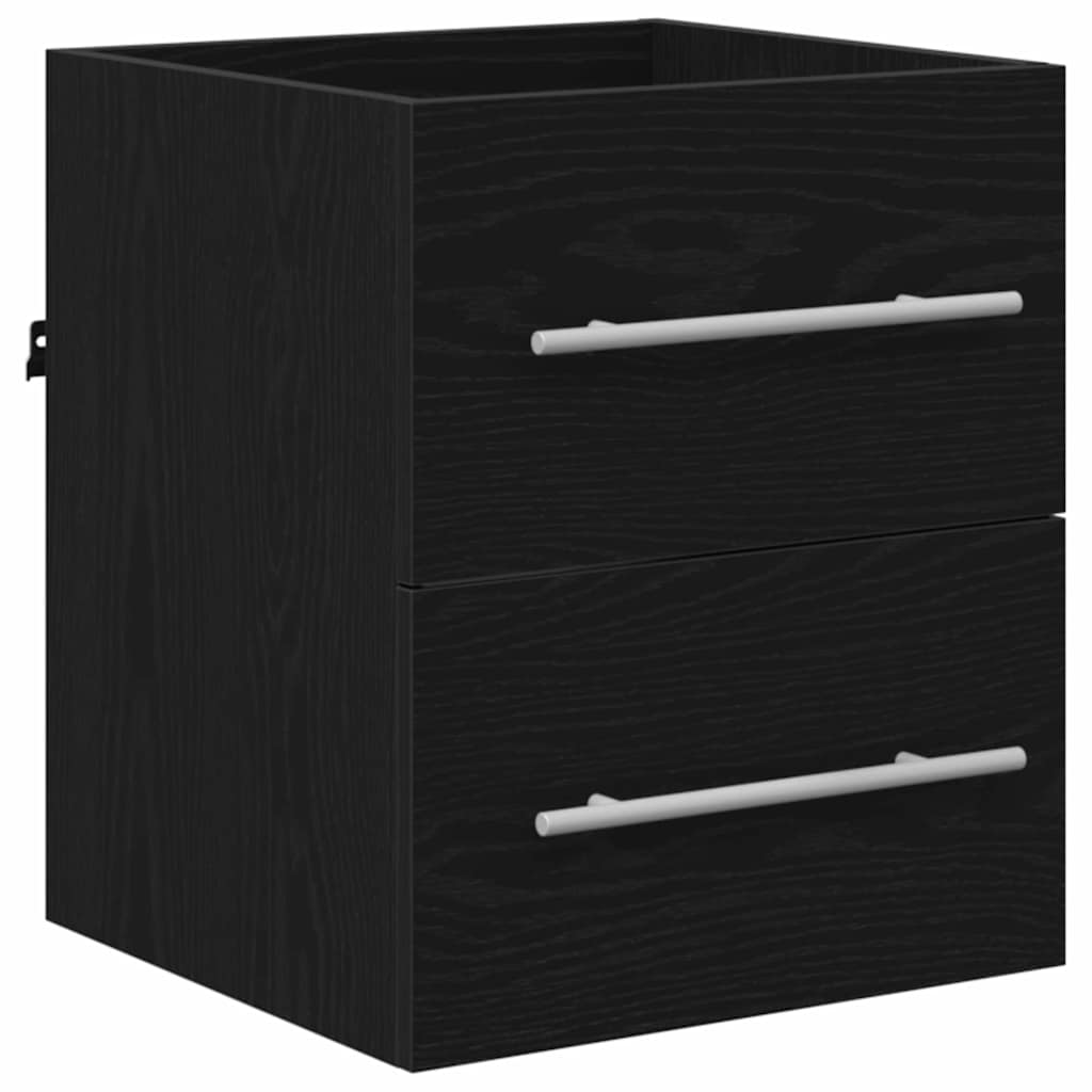 Bathroom Furniture Set with Drawer Black 41 x 38.5 x 48 cm