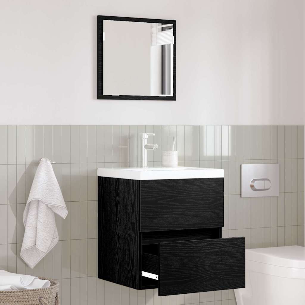 Bathroom Cabinet Black Oak 41 x 38.5 x 45 cm Engineered Wood