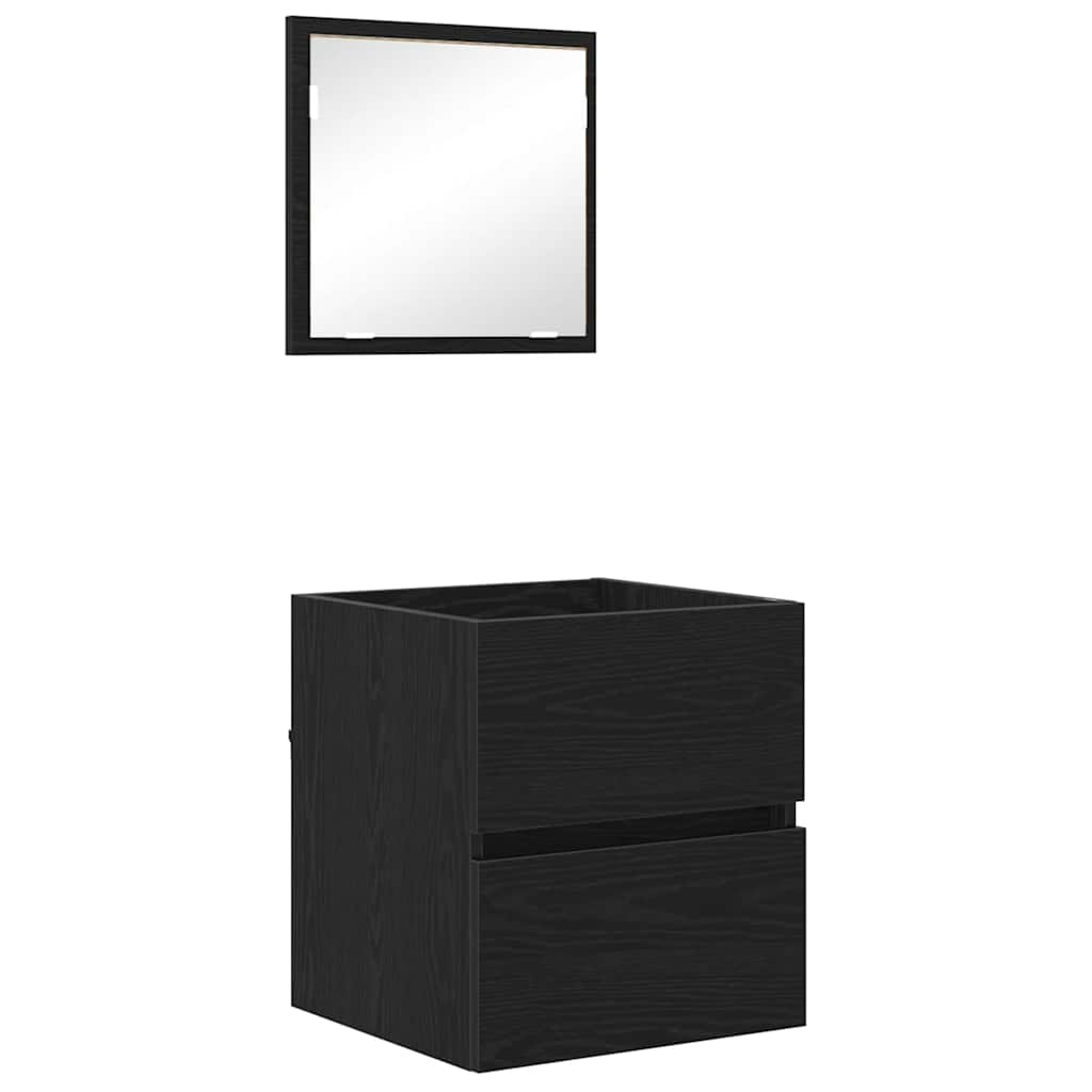 Bathroom Cabinet Black Oak 41 x 38.5 x 45 cm Engineered Wood